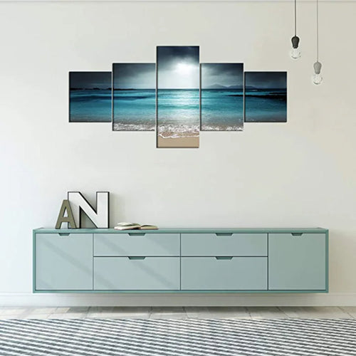 5-Piece Coastal Sunrise Canvas Art Set