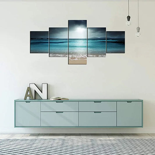5-Piece Coastal Sunrise Canvas Art Set