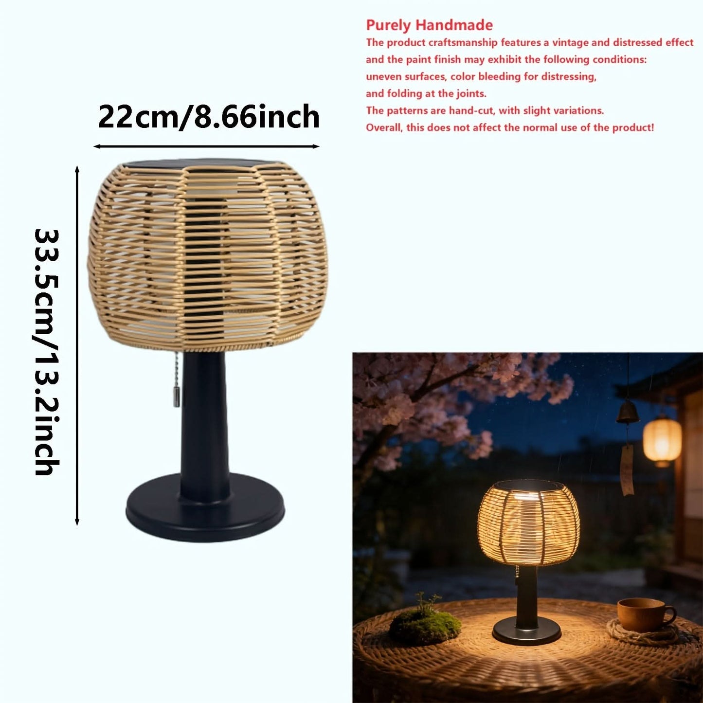 Solar Garden Lantern in Vintage Style