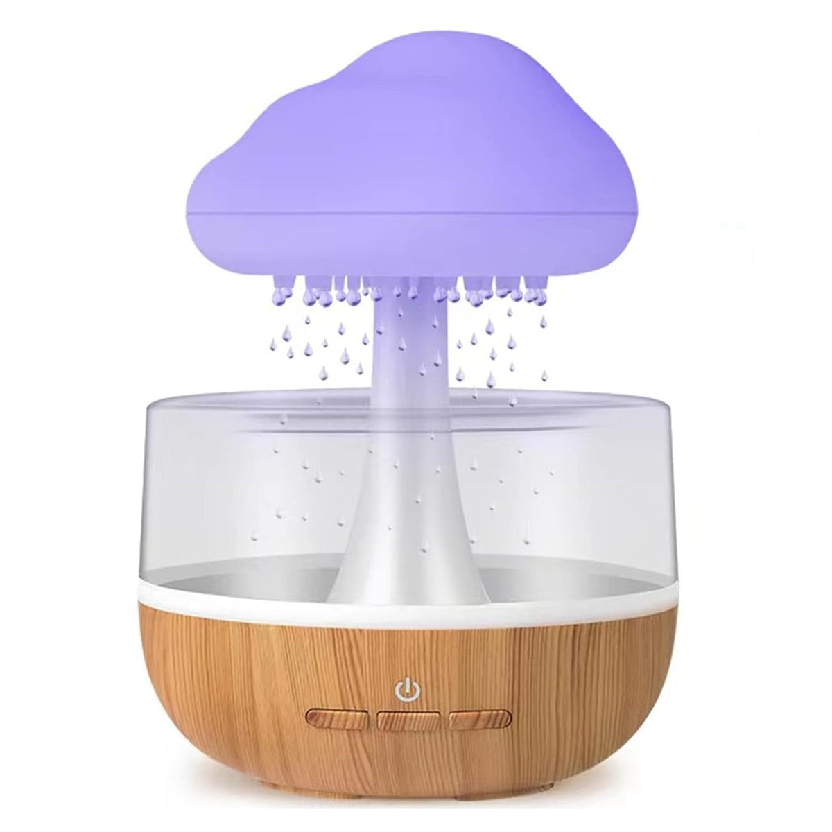 Mushroom-Shaped Humidifier with Colorful Raindrop Atmosphere Light