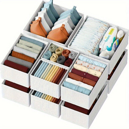 12-Piece Folding Organizer Set for Baby and Kids Clothing – Lightweight and Hygienic, Perfect for Drawers