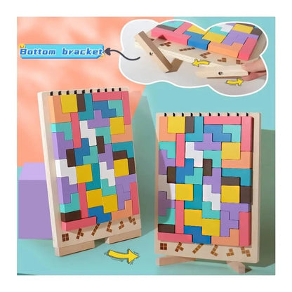 Colorful Wooden Stacking Game for Kids | Boosts Logic & Creativity