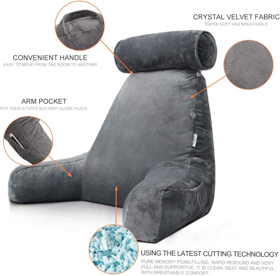 Support Pillow for Reading in Bed – Comfort for Neck, Back, and Arms