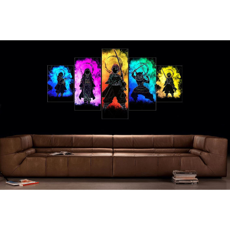 Stunning 5-Piece Anime Canvas Art Set for Home Decor