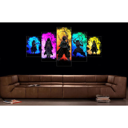 Stunning 5-Piece Anime Canvas Art Set for Home Decor