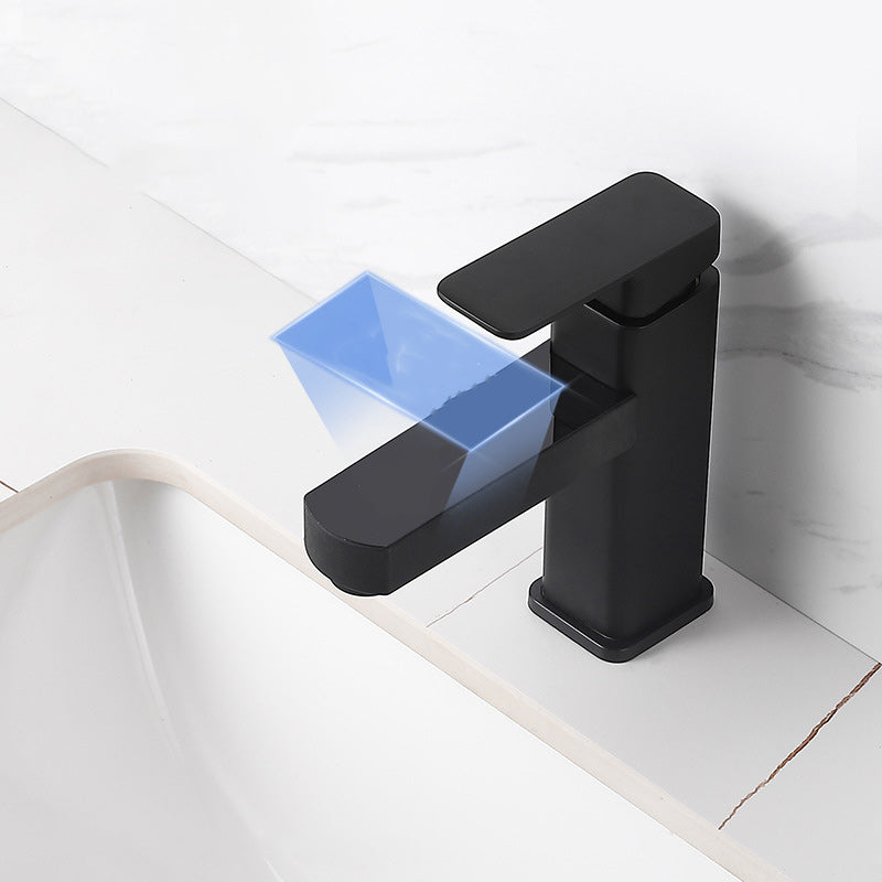 Modern Bathroom Sink Faucet with Digital Display – Low Arch Monochrome