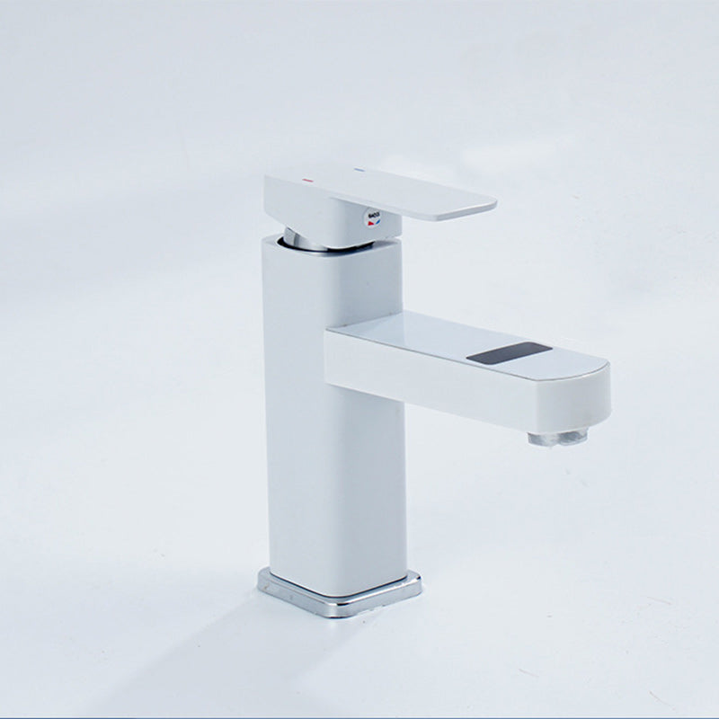 Modern Bathroom Sink Faucet with Digital Display – Low Arch Monochrome