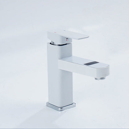 Modern Bathroom Sink Faucet with Digital Display – Low Arch Monochrome