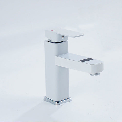 Modern Bathroom Sink Faucet with Digital Display – Low Arch Monochrome