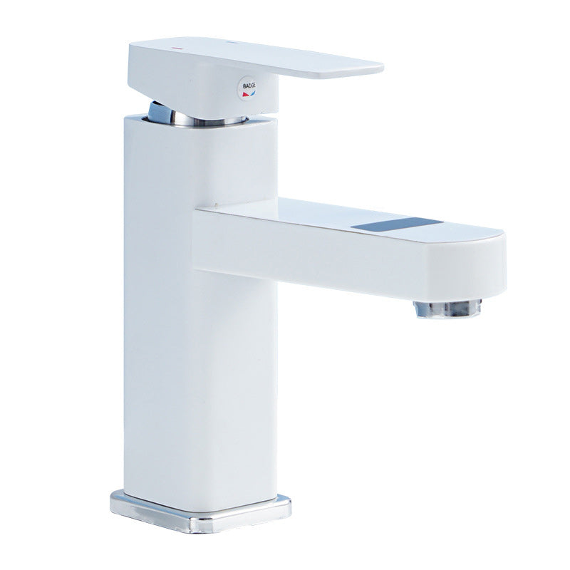 Modern Bathroom Sink Faucet with Digital Display – Low Arch Monochrome