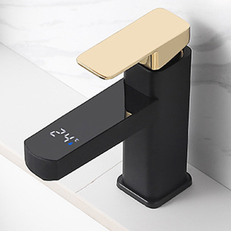 Modern Bathroom Sink Faucet with Digital Display – Low Arch Monochrome