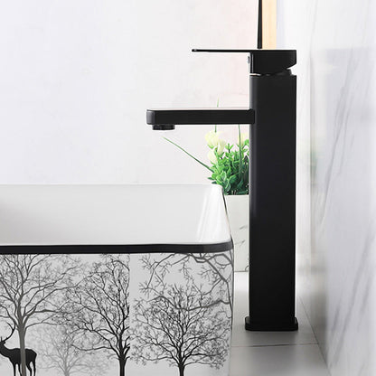 Modern Bathroom Sink Faucet with Digital Display – Low Arch Monochrome