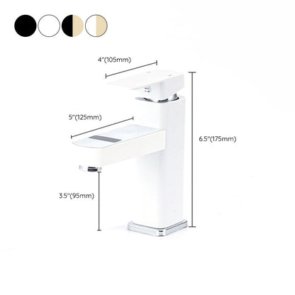 Modern Bathroom Sink Faucet with Digital Display – Low Arch Monochrome
