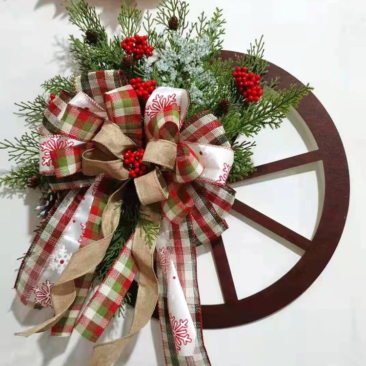 Rustic Charm Wheel Wreath for Your Home