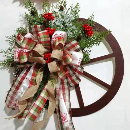 Rustic Charm Wheel Wreath for Your Home