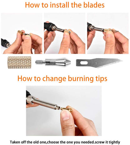 Wood Burning Kit with Pyrography Pen for Crafting