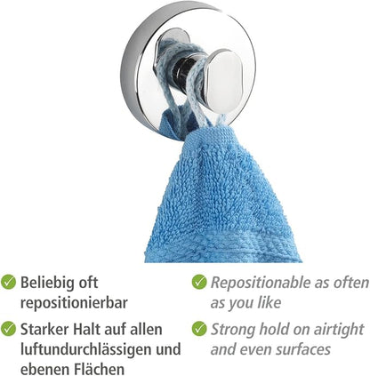 Duo Wall Hooks with Vacuum-Loc – Strong Mounting for Bathroom & Kitchen