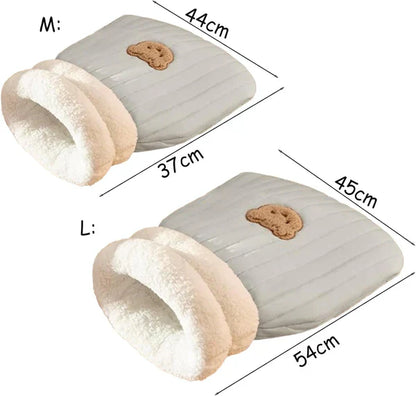 Cozy 3-Layer Pet Sleeping Bag for Cats & Small Dogs
