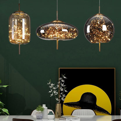 Adjustable Ceiling Pendant Light with Decorative LED Design