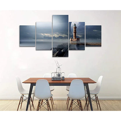 5-Piece Coastal Nightscape Canvas Artwork Collection