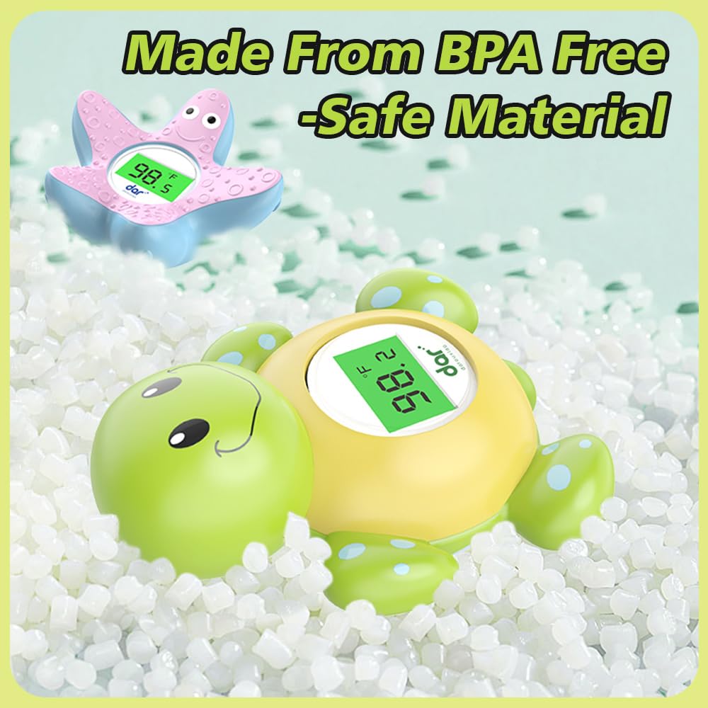 Digital Baby Bath Thermometer with 3 Color Display and Temperature Alert