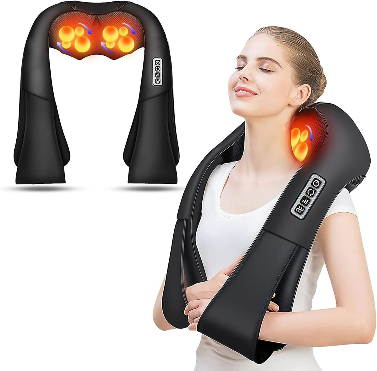Neck and Shoulder Massager with Relaxing Heat Function