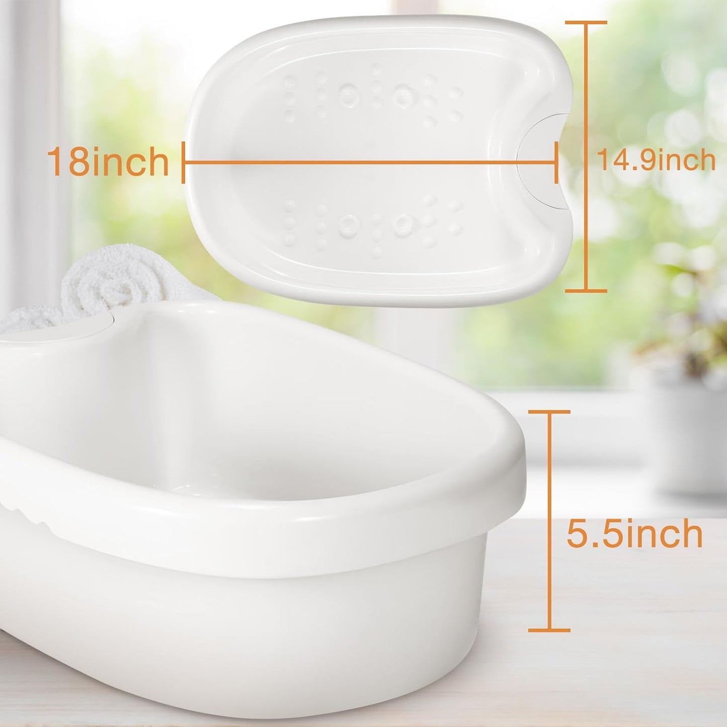 Relaxing Deep Soak Tub for Foot Spa Therapy