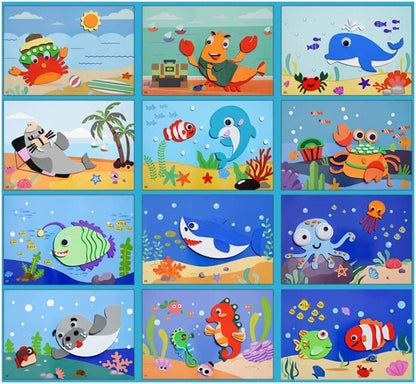 3D Sticker Puzzle Set for Creative Learning - 12 Sheets