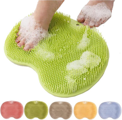 Silicone Foot Care Mat with Suction Cups | Relaxing Massage Brush for Shower