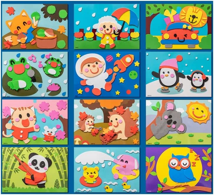 3D Sticker Puzzle Set for Creative Learning - 12 Sheets
