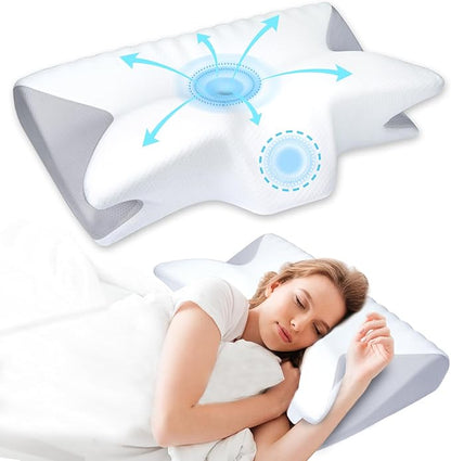 CloudRest Pillow - Ultra-Soft Ergonomic Support Cushion