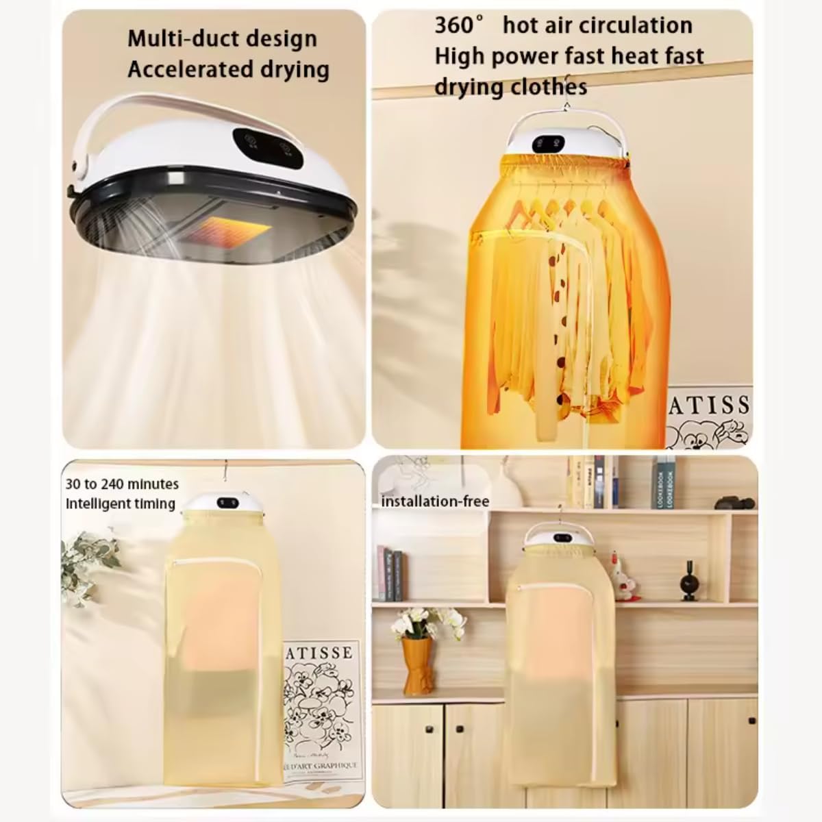 Compact Electric Dryer for Effortless Laundry Care