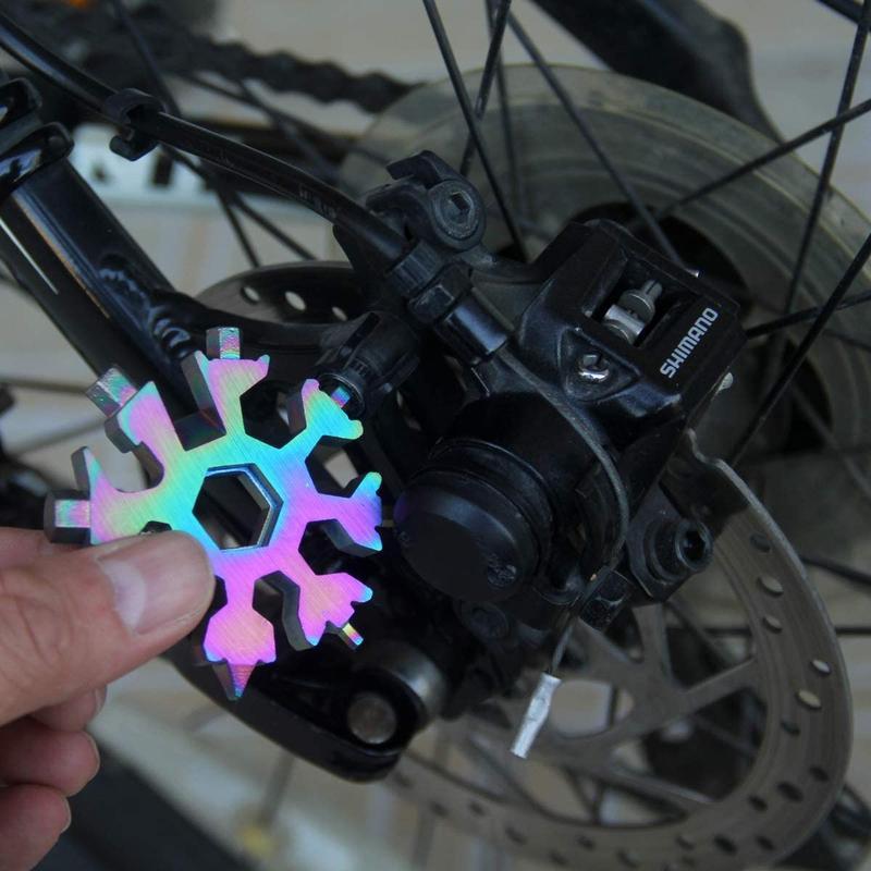 Compact 18-in-1 Stainless Steel Snowflake Multi-Tool