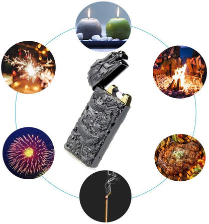 Portable Eco-Safe Plasma Lighter: Waterproof & Sturdy