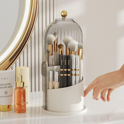 Rotating 360° Makeup Brush Organizer - Stylish and Functional