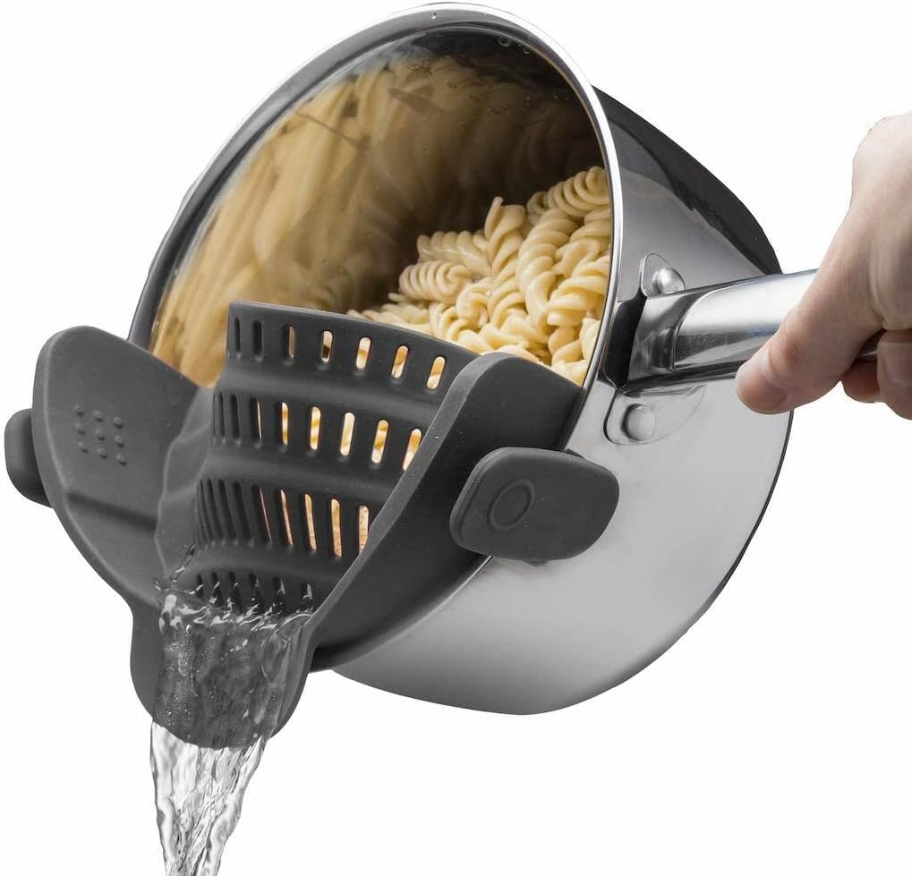 Clip-On Silicone Strainer for Easy Draining