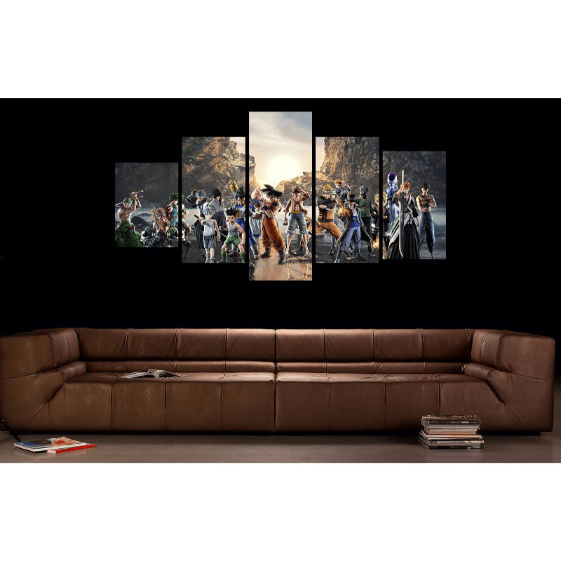 Stunning 5-Piece Anime Character Canvas Art Set