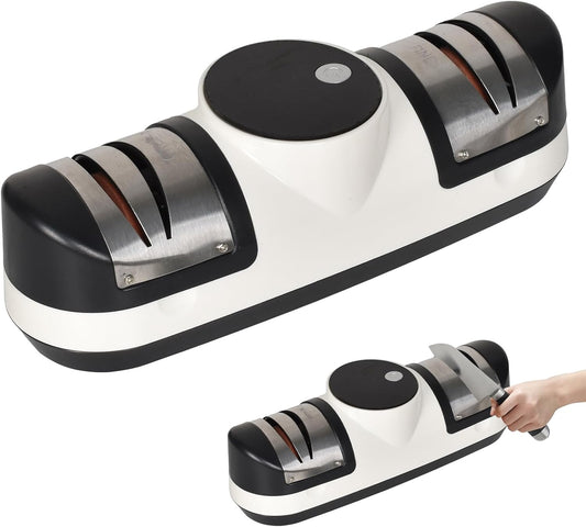 Electric Knife Sharpener with 3 Speed Settings and LED Indicator