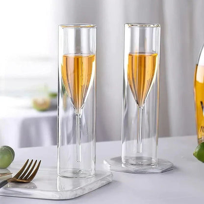 Floating Effect Crystal Champagne Glasses for Special Occasions | Buy 1 Get 1 Free