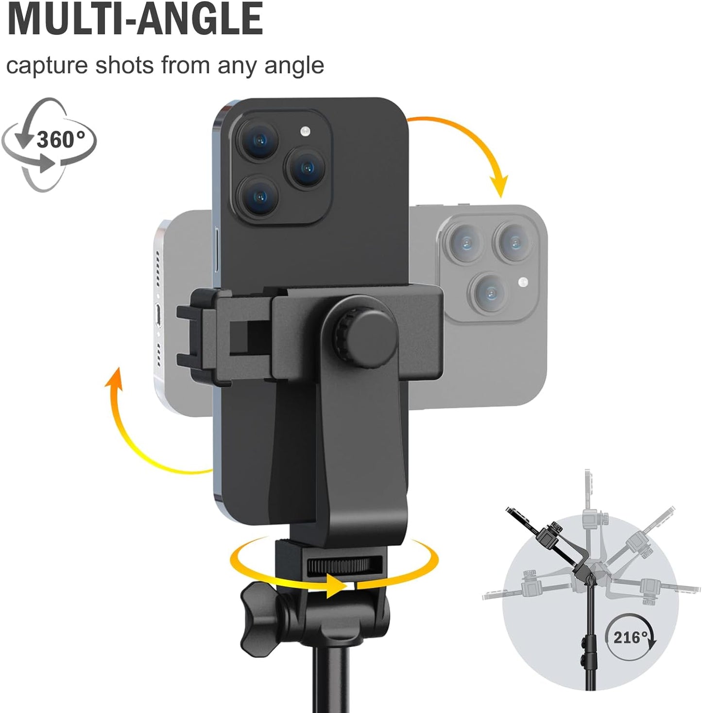 Compact Tripod for Mobile Phones and Cameras