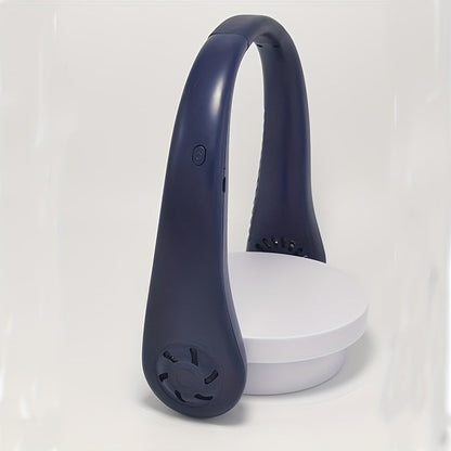 Rechargeable Neck Fan - Hands-Free, Leafless, USB Powered - Ideal for Travel and Office