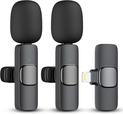 Dual Wireless Microphones for iPhone & iPad - Perfect for Creators