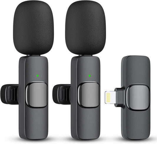 Dual Wireless Microphones for iPhone & iPad - Perfect for Creators