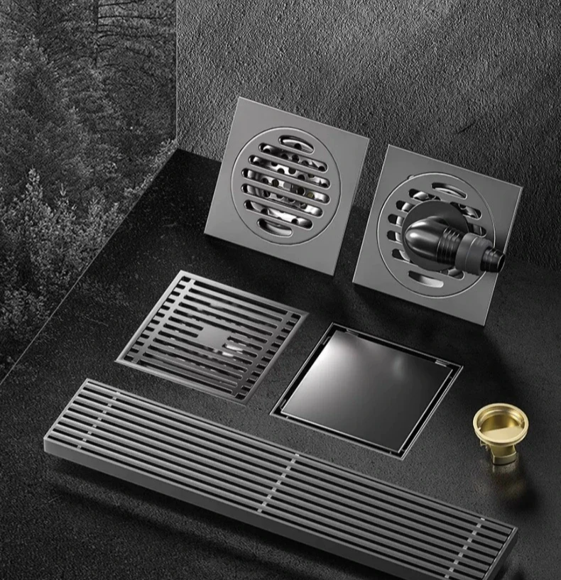 Square Stainless Steel Floor Drain - AquaShield Design