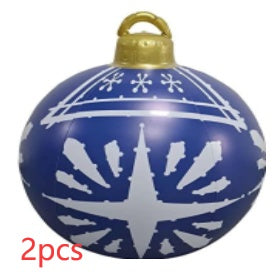 60cm Inflatable Outdoor Christmas Ball – Weatherproof PVC Decoration