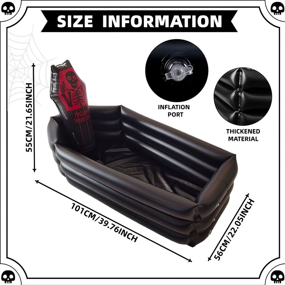 Inflatable Party Cooler Shaped Like a Halloween Tombstone