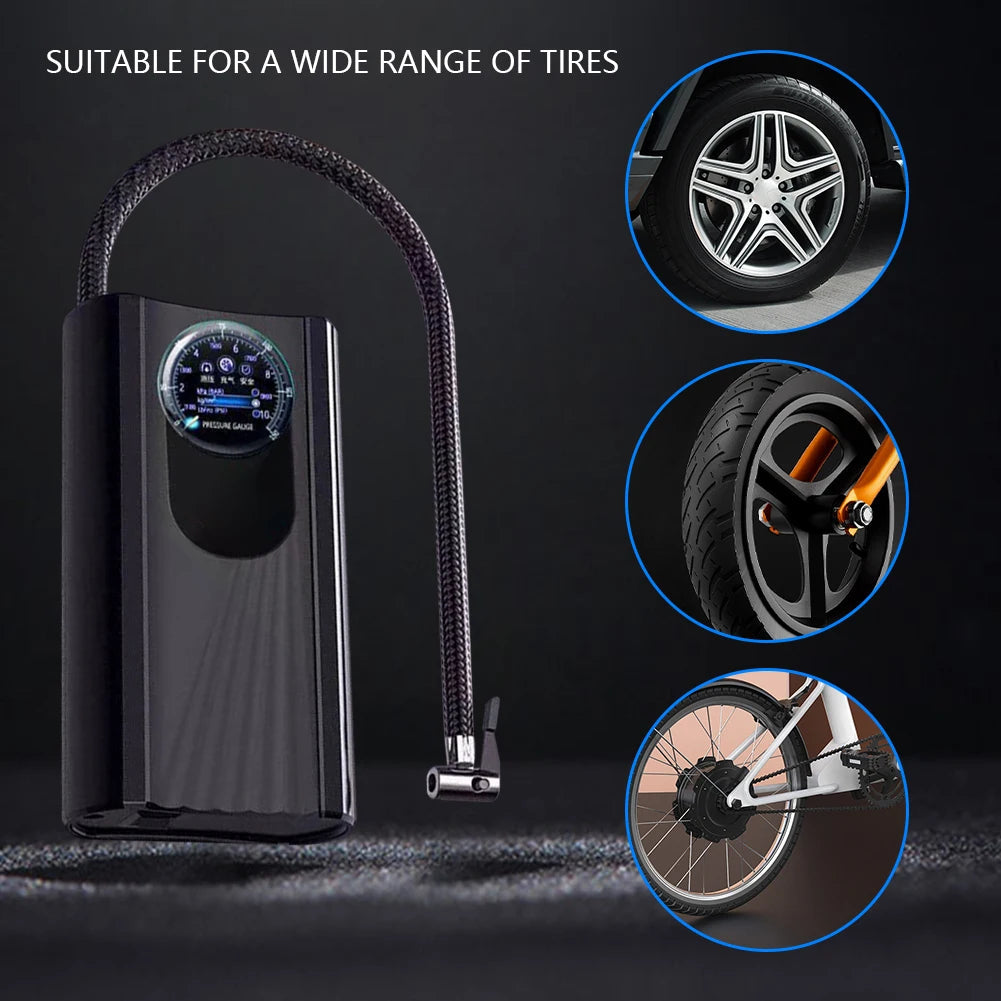 12V Portable Mini Air Compressor for Car & Motorcycle - 150 PSI Pump