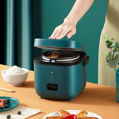 Compact 1.2L Rice Cooker with Steamer and One-Touch Control