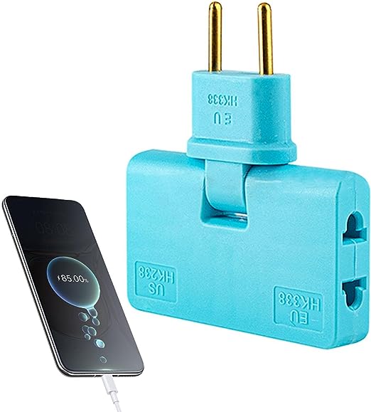 Triple Socket Adapter with 180° Rotation – EU Plug