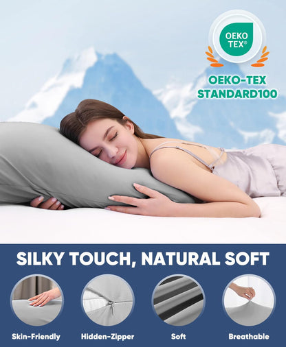 2-Pack Silky Soft Cooling Pillowcases in Dark Gray – Q-Max 0.5